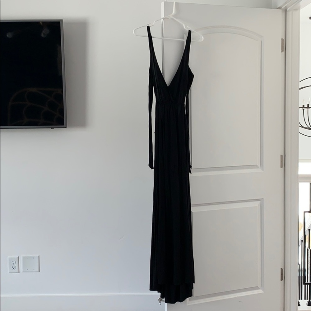Black backless dress